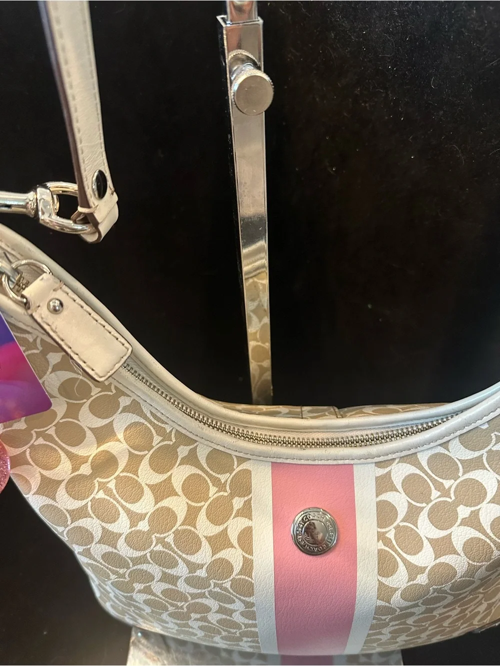 Coach #342 Chelsea 1941 series heritage Signature Pattern Hobo Bag